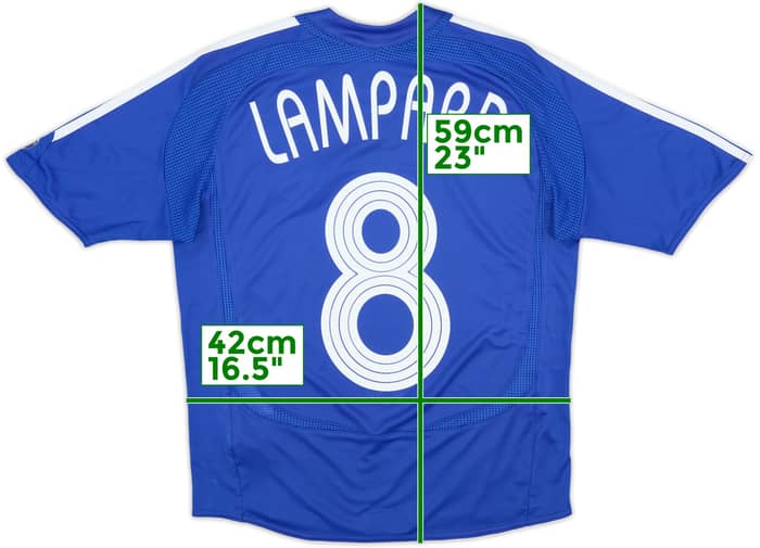 2006-08 Chelsea Home Shirt Lampard #8 - 8/10 - (M.Boys)
