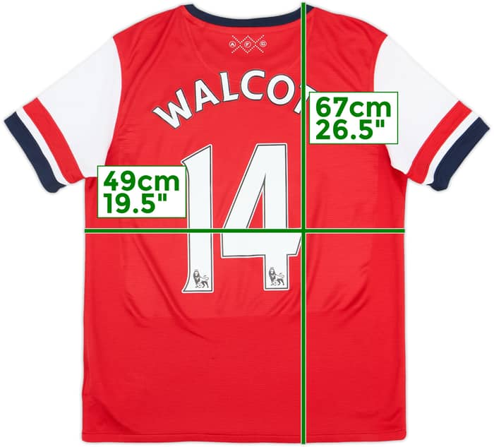 2012-14 Arsenal Home Shirt Walcott #14 - 6/10 - (XL.Boys)