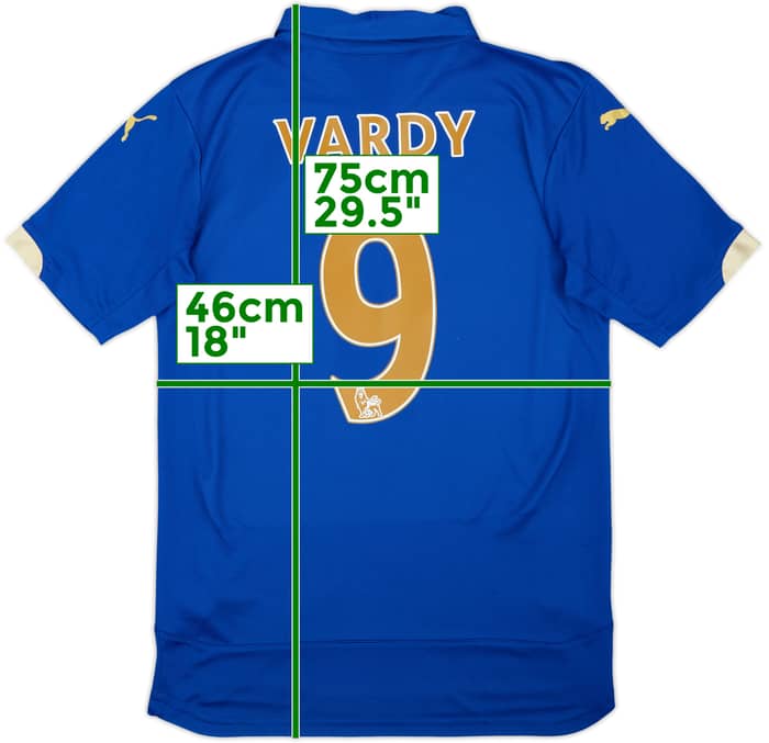 2014-15 Leicester Home Shirt Vardy #9 - 6/10 - (S)