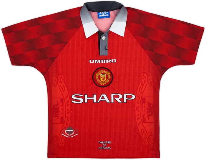 1996-98 Manchester United Home Shirt #7 - 9/10 - (Y)