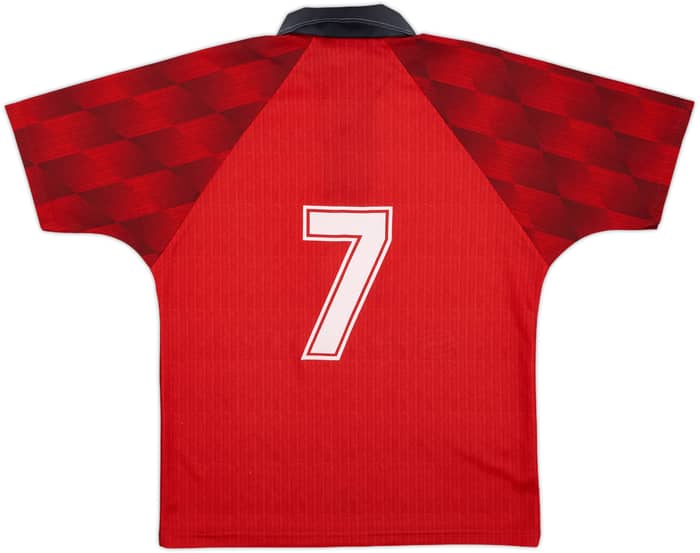 1996-98 Manchester United Home Shirt #7 - 9/10 - (Y)