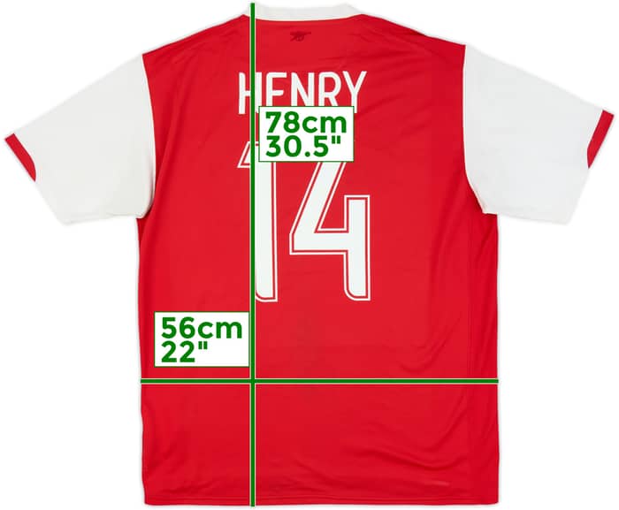 2006-08 Arsenal Home Shirt Henry #14 - 6/10 - (L)