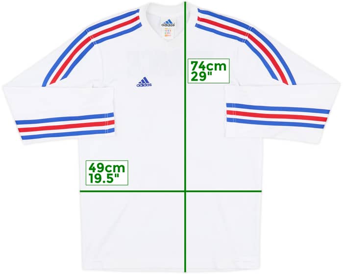 2001-02 France adidas Training L/S Shirt - 8/10 - (S)