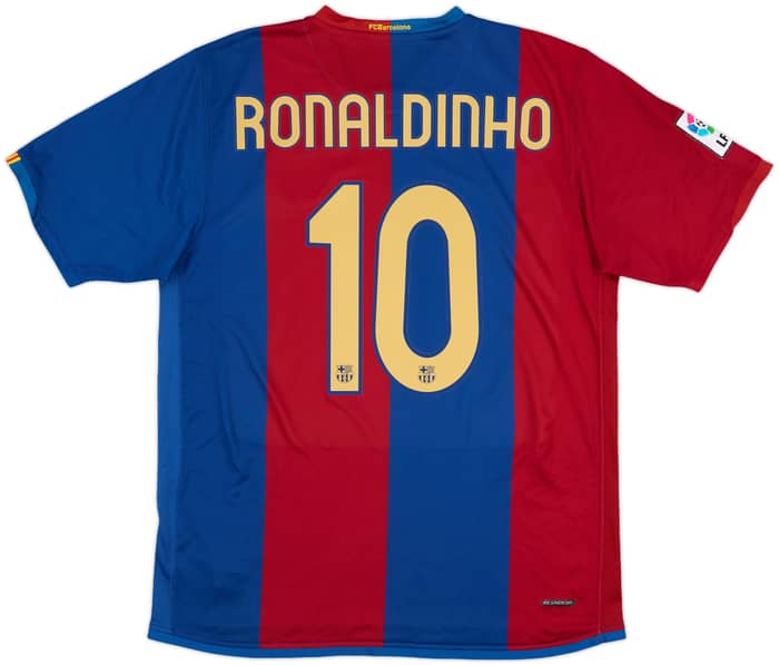 2006-07 Barcelona Home Shirt Ronaldinho #10 - 8/10 - (XL)