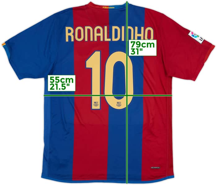 2006-07 Barcelona Home Shirt Ronaldinho #10 - 8/10 - (XL)