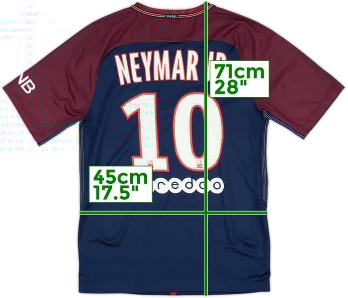 2017-18 Paris Saint-Germain Home Shirt Neymar Jr #10 - 10/10 - (S)