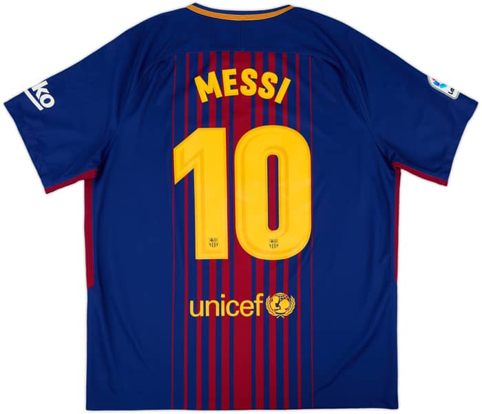 2017-18 Barcelona Home Shirt Messi #10 - 8/10 - (XL)