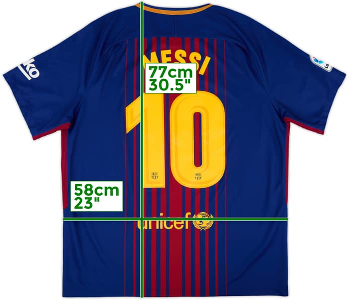2017-18 Barcelona Home Shirt Messi #10 - 8/10 - (XL)