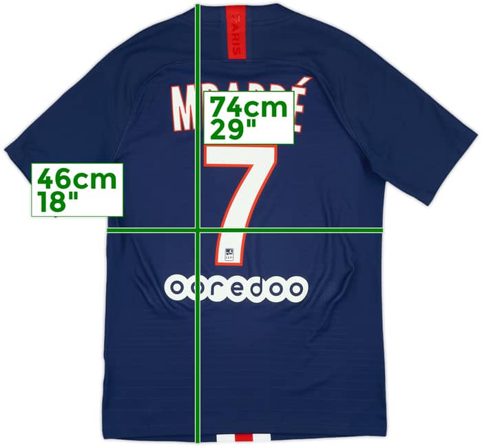 2019-20 Paris Saint-Germain Authentic Home Shirt Mbappe #7 - 7/10 - (S)