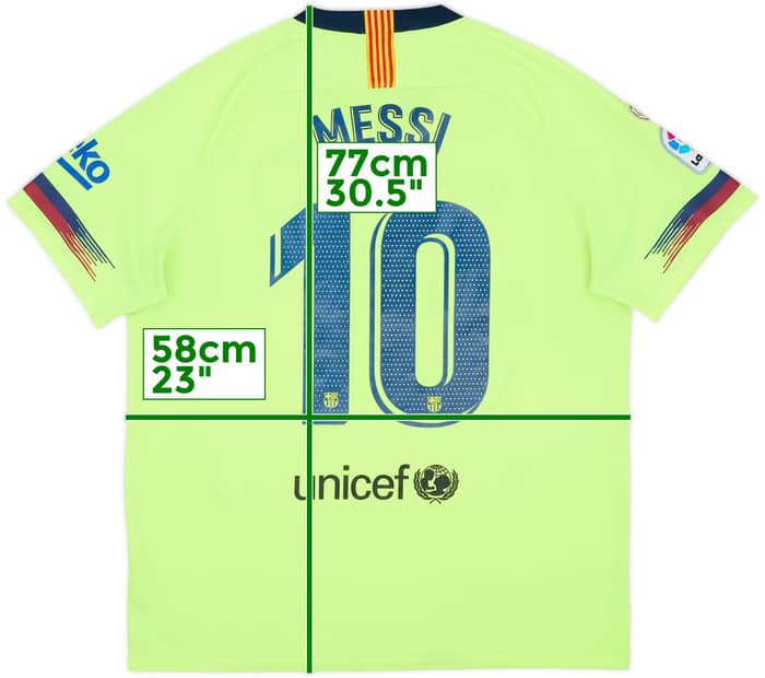 2018-19 Barcelona Away Shirt Messi #10 - 8/10 - (XL)