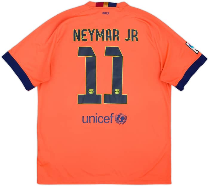 2014-15 Barcelona Away Shirt Neymar Jr #11 - 6/10 - (XL)