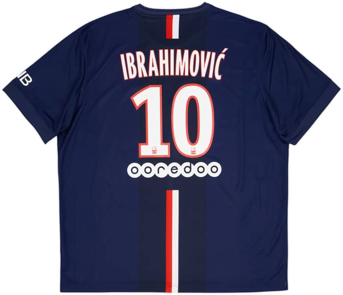 2014-15 Paris Saint-Germain Home Shirt Ibrahimovic #10 - 9/10 - (XXL)