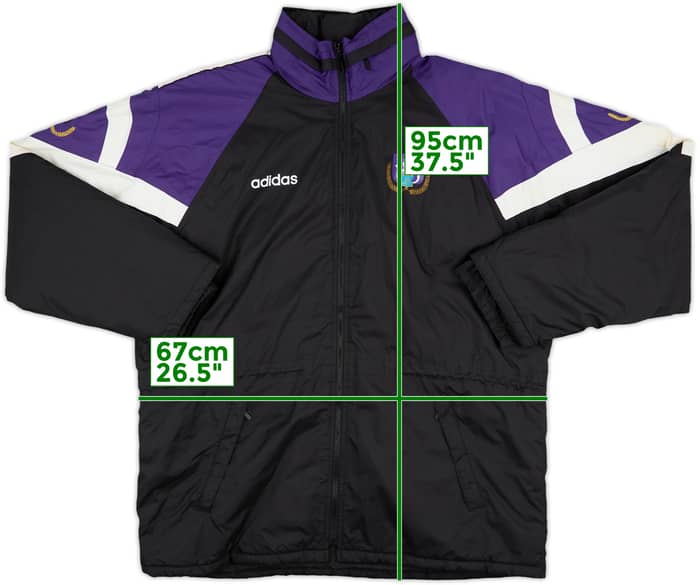 1997-98 Anderlecht adidas Padded Bench Coat - 8/10 - (XL)