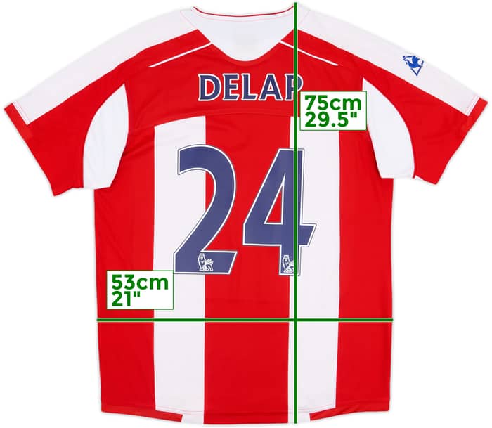 2008-09 Stoke City Home Shirt Delap #24 - 7/10 - (L)