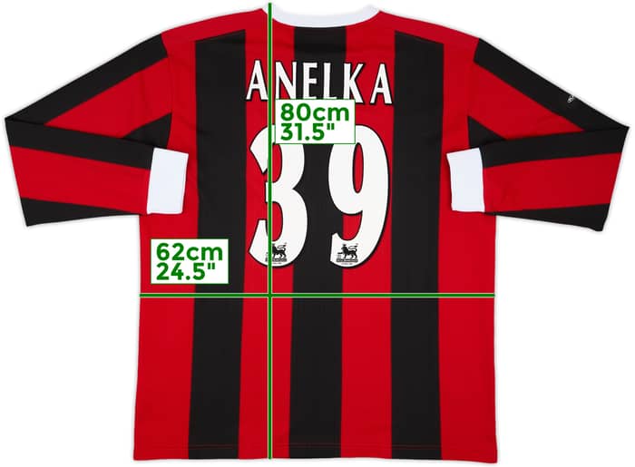 2003-04 Manchester City Away L/S Shirt Anelka #39 - 9/10 - (XL)