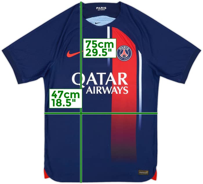 2023-24 Paris Saint-Germain Authentic Home Shirt - 6/10 - (S)