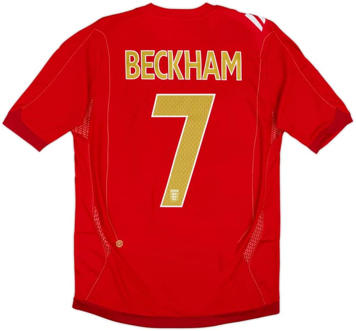 2006-08 England Away Shirt Beckham #7 (S)