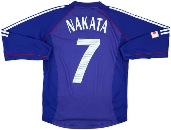 2002-04 Japan Authentic Home L/S Shirt Nakata #7 - 6/10 - (M)