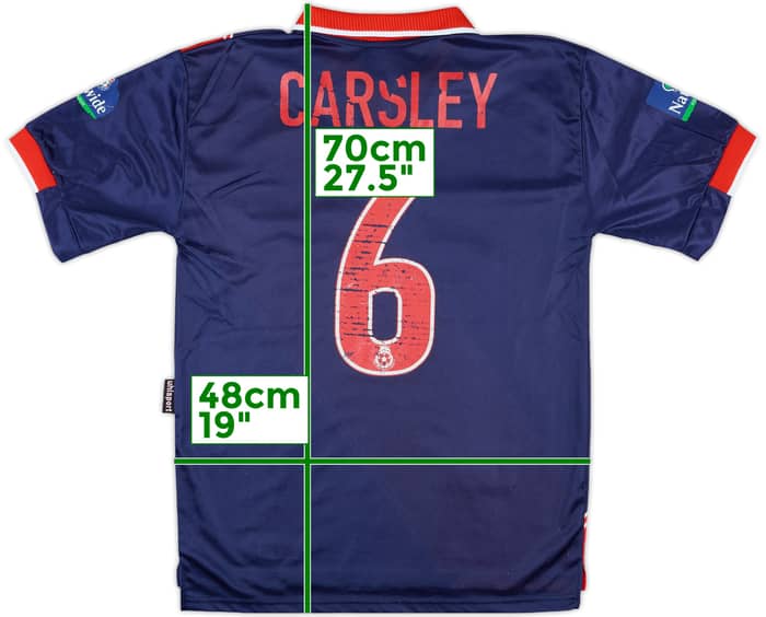 1999-00 Blackburn Third Shirt Carsley #6 - 5/10 - (S)