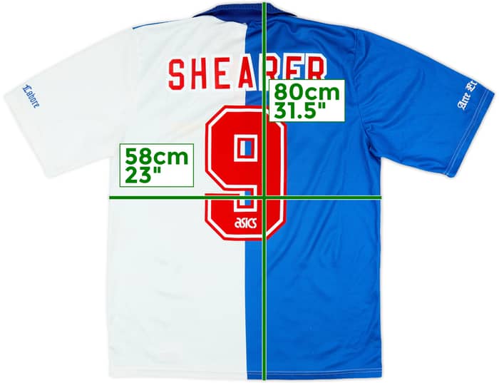 1994-95 Blackburn Rovers 'Champions' Home Shirt Shearer #9 - 7/10 - (L)