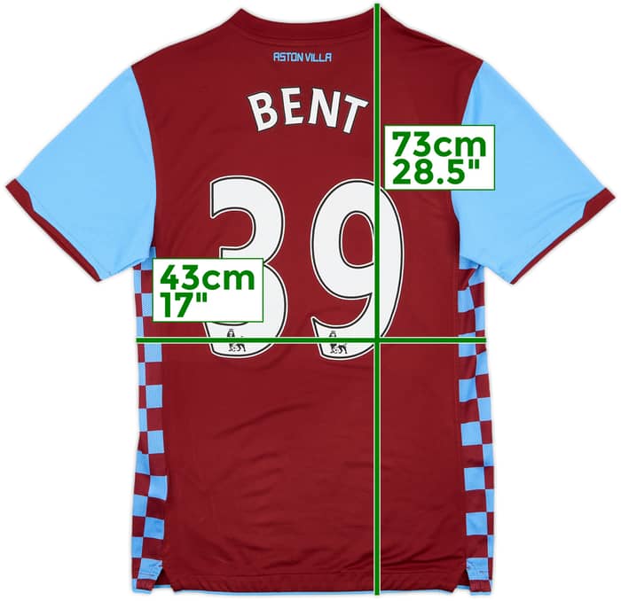 2010-11 Aston Villa Home Shirt Bent #39 - 8/10 - (S)