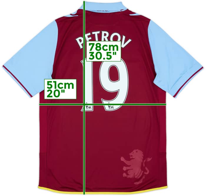 2012-13 Aston Villa Home Shirt Petrov #19 - 7/10 - (S)