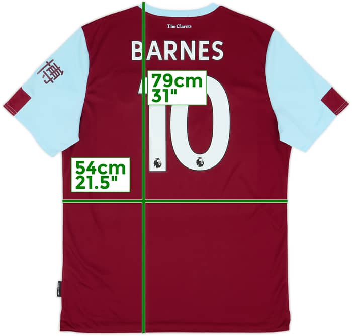 2019-20 Burnley Home Shirt Barnes #10 - 9/10 - (XL)