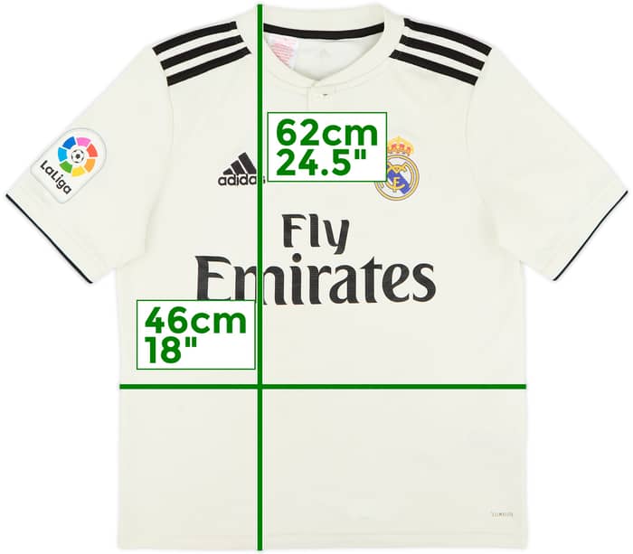 2018-19 Real Madrid Home Shirt - 6/10 - (L.Boys)