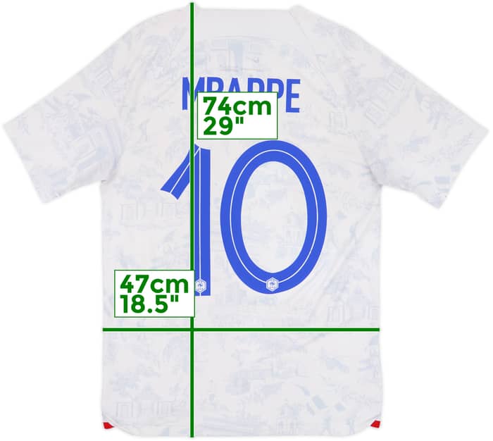 2022-23 France Away Shirt Mbappe #10 - 4/10 - (S)