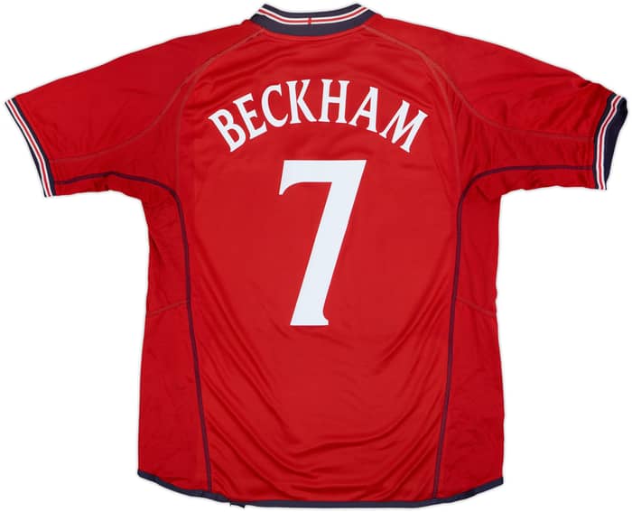 2002-04 England Away Shirt Beckham #7 - 6/10 - (M)