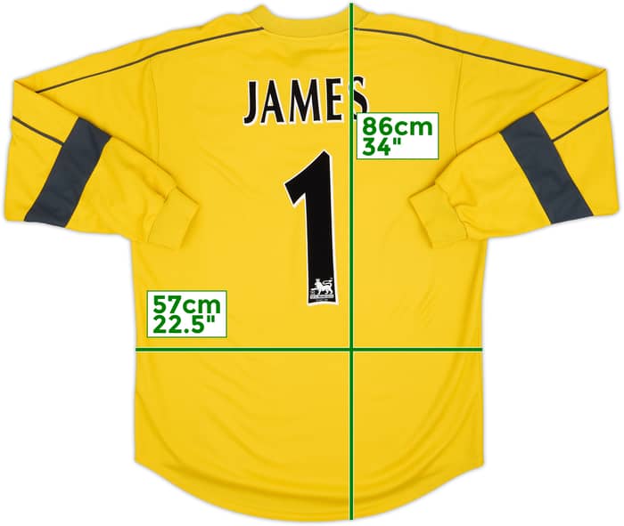 2001-03 West Ham GK Shirt James #1 - 7/10 - (XL)