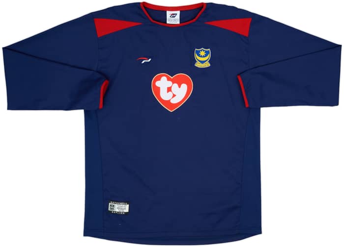 2003-04 Portsmouth Away L/S Shirt Sheringham #10 - 8/10 - (M)