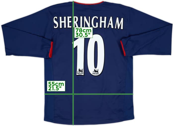 2003-04 Portsmouth Away L/S Shirt Sheringham #10 - 8/10 - (M)