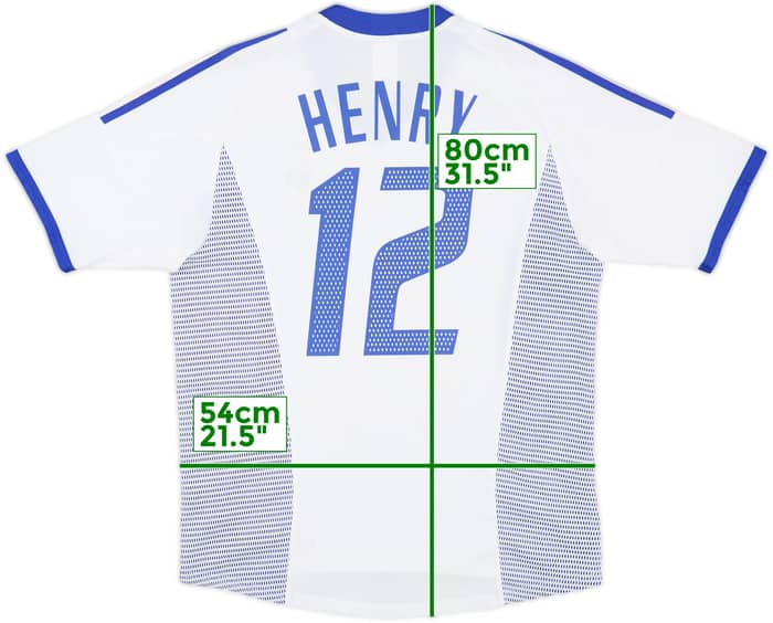 2002-04 France Away Shirt Henry #12 - 8/10 - (M)