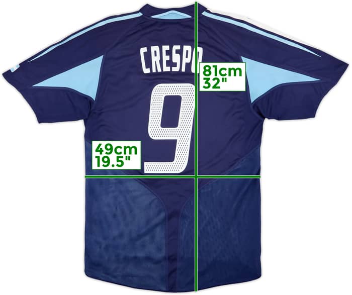 2004-05 Argentina Away Shirt Crespo #9 - 8/10 - (M)