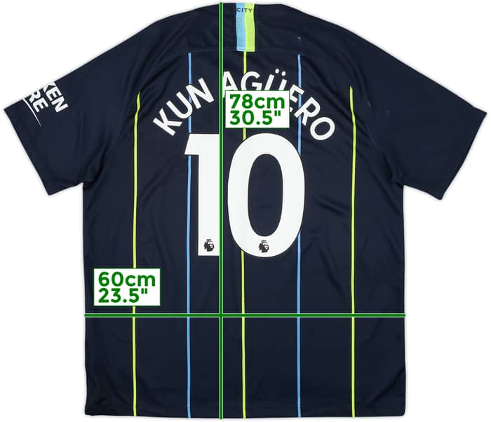 2018-19 Manchester City Away Shirt Kun Aguero #10 - 8/10 - (XL)