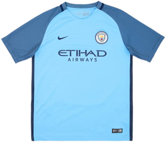 2016-17 Manchester City Home Shirt Kun Aguero #10 - 10/10 - (L.Boys)