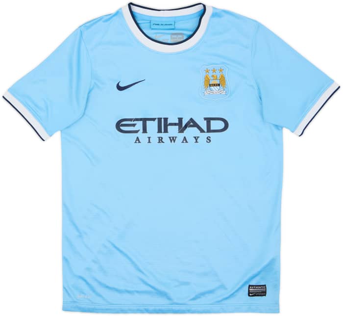 2013-14 Manchester City Home Shirt - 7/10 - (XL.Boys)
