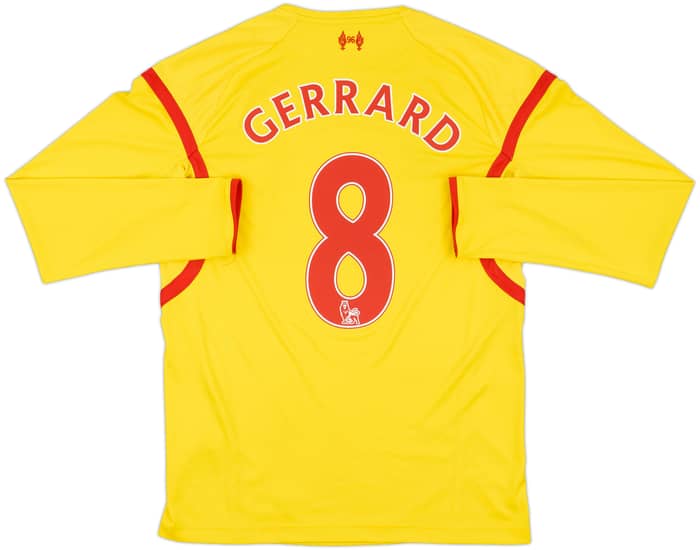 2014-15 Liverpool Away L/S Shirt Gerrard #8 - 8/10 - (S)
