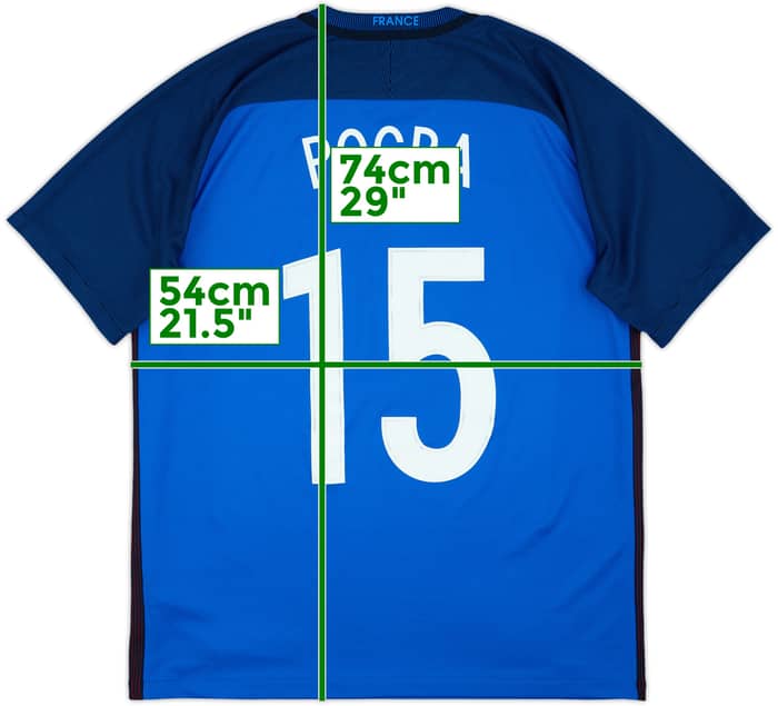2016-17 France Home Shirt Pogba #15 - 10/10 - (L)