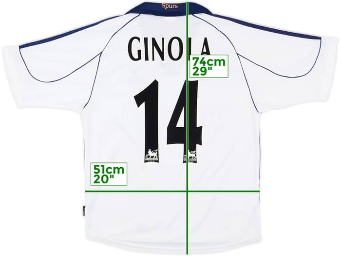 1999-01 Tottenham Home Shirt Ginola #14 - 9/10 - (M)