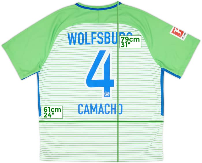 2017-18 Wolfsburg Home Shirt Camacho #4 - 6/10 - (XXL)