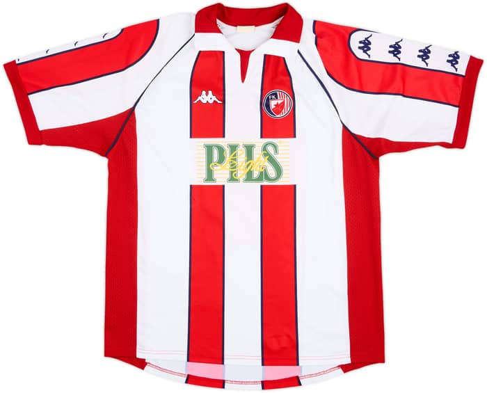 1998-01 Red Star Belgrade Basic Home Shirt Drulic #9 - 8/10 - (L)