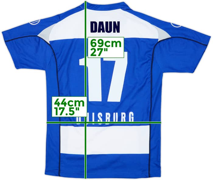 2007-08 MSV Duisburg Home Shirt Daun #17 - 8/10 - (S)