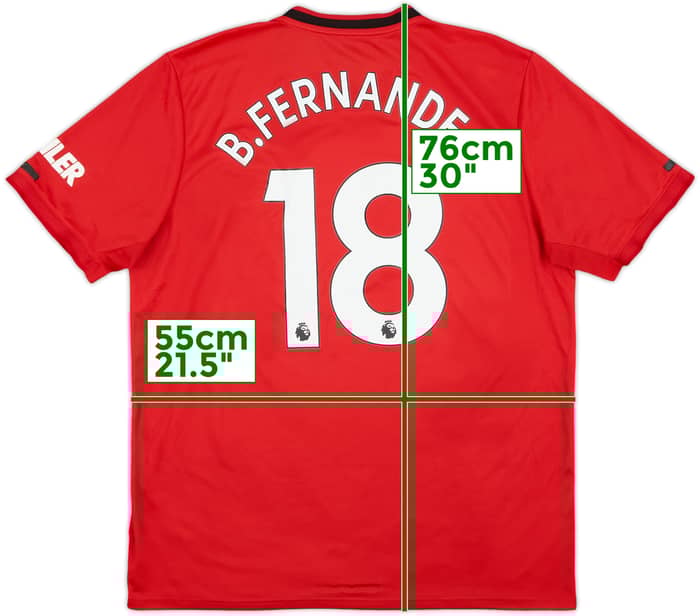 2019-20 Manchester United Home Shirt B.Fernandes #18 - 5/10 - (XL)