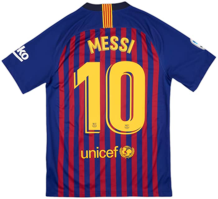 2018-19 Barcelona Home Shirt Messi #10 - 8/10 - (S)