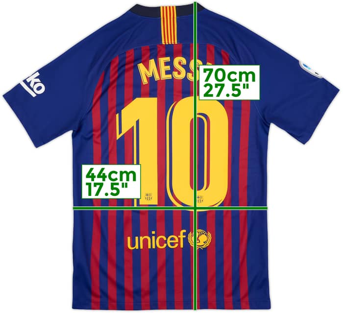 2018-19 Barcelona Home Shirt Messi #10 - 8/10 - (S)