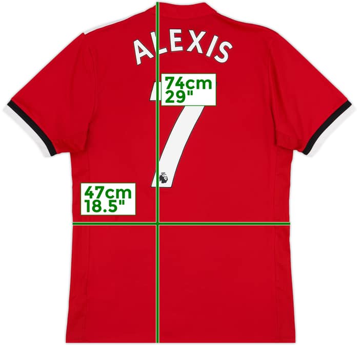 2017-18 Manchester United Home Shirt Alexis #7 - 8/10 - (S)