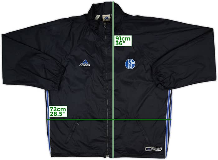 1998-00 Schalke adidas Hooded Rain Jacket - 6/10 - (XXL)