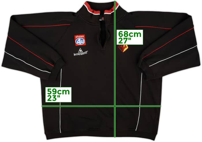 2000-01 Watford Le Coq Sportif 1/4 Zip Drill Top - 5/10 - (L)